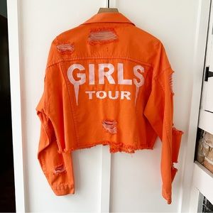 SORELLA orange denim girls tour jacket